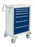Waterloo Industries Treatment Cart Aluminum 29 X 45 X 24.5 Inch 6 Drawers Light Gray / Dark Blue - UXGKA-333669-DKB