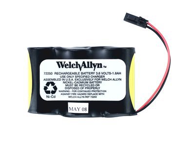 Welch Allyn - NiCd Battery Pack 7.2V, Rechargeable For 75260 Power Lumiview Portable Binocular Microscope - 72250