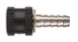 Welch Allyn Metal Screw-Type Hose Connector with Barbed End for 1/8" tubing - 5082-161