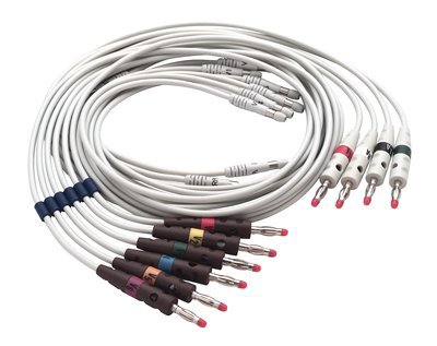 Welch Allyn Leadwire Set 10 Lead, 4 Limb Lead, 6 Precordial, Banana Clip, Replacable CP 100 / CP 200 400293 Patient Cable - 401129
