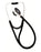 Welch Allyn Harvey Elite Cardiology Stethoscope Black 1-Tube 17 Inch Tube Double Sided Chestpiece - 5079-125