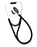 Harvey Elite - Cardiology Stethoscope Black 1-Tube 17 Inch Tube Double-Sided Chestpiece - 5079-125P