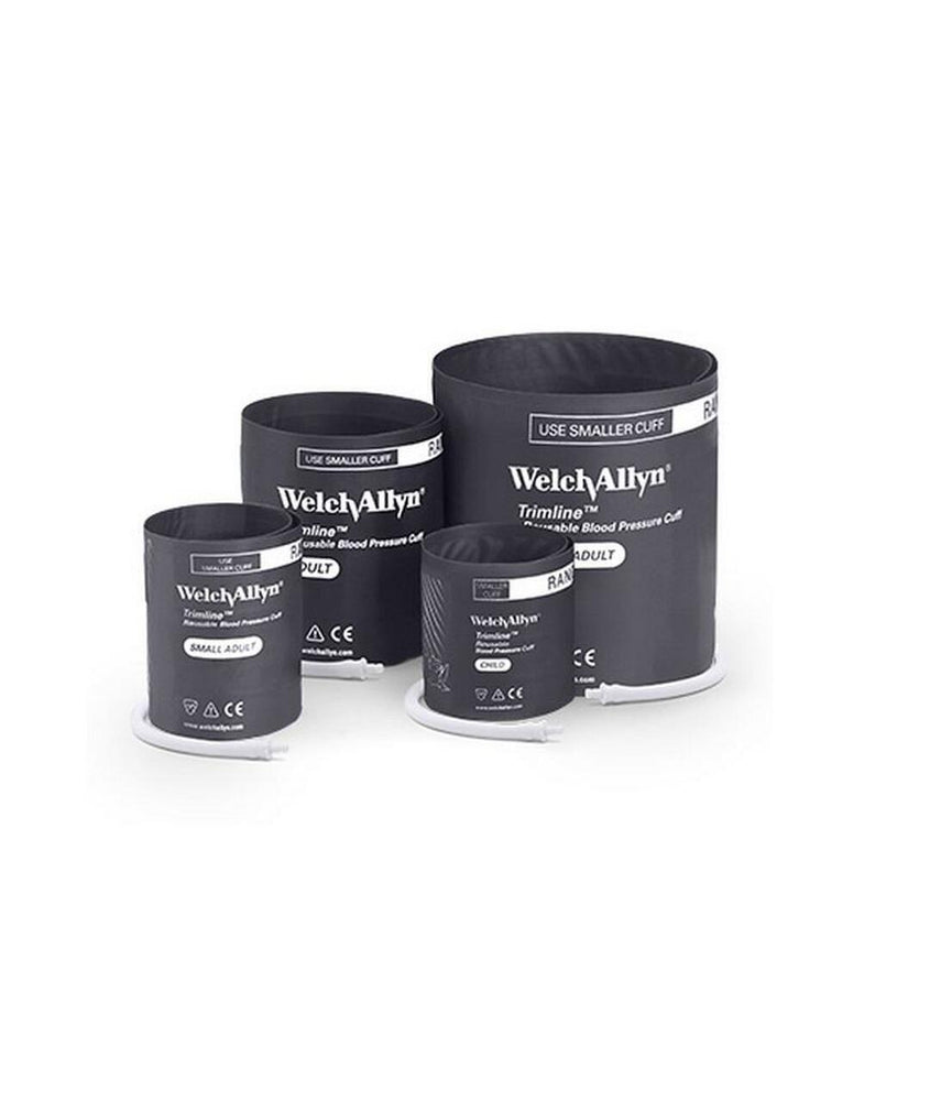 Welch Allyn BP Cuff, Size 9 Child, Reusable, 2-Tubes (10 in. ) (One Bare Tube), Female Luer-Slip (1391) Connectors, Cuff Range 13-21cm - 1955