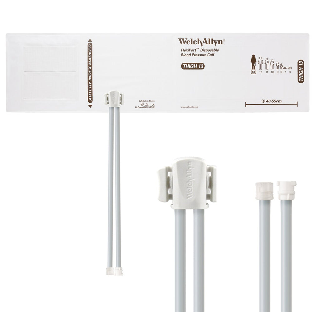 Welch Allyn Cuff, Soft, Thigh, 2-Tube, MF - SOFT-13-2MF