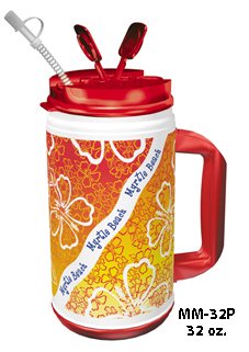 Whirley Industries Whirley-DrinkWorks! Drinking Mug 32 oz. Assorted Prints Plastic Reusable - -32P