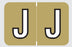 Wilmer Pre-Printed Label Chart Tab J | J Gold 1-1/2 Inch - W-1500-J