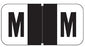 Wilmer Jetter W-2120 Series Pre-Printed Label Chart Tab M | M Black 1-1/2 X 3/4 Inch - W-2120-