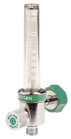 Western Medical Western Oxygen Flowmeter Adjustable 0 - 15 LPM DISS Outlet DISS Hand Tight - FM104