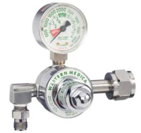 Western Medical - Oxygen Regulator Single Stage 90° DISS Outlet CGA-540 - M1-540-P