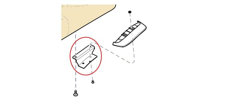 Exam Table Handle Bracket