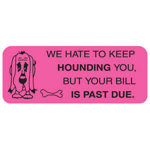 Tabbies Patient Responsibility Labels, Fluorecent Pink - 2-1/4"W x 7/8"H, 420 per Roll - UL520