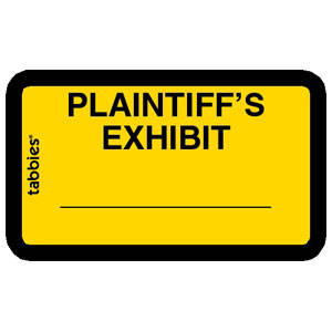 Tabbies Legal Exhibit Labels - 5-1/4"W x 3-1/4"H, 252 labels per Pack