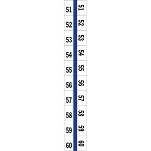 Tabbies Numerical Exhibit Index Tabs, Blue Color Edge - 1/2" in, - 5 packs per Box