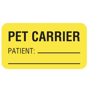 Tabbies Care Instruction Labels "FOR EUTHANASIA", Fluorescent Yellow - 1-5/8"W x 7/8"H, 560 per Roll
