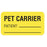 Tabbies Care Instruction Labels "FOR EUTHANASIA", Fluorescent Yellow - 1-5/8"W x 7/8"H, 560 per Roll