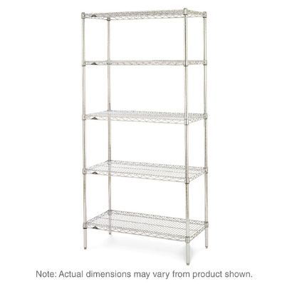 Metro Crash Super Erecta Industrial Wire Shelving Starter Unit - Brite - Silver