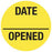 Tabbies Inventory Control & Sterilization Labels "DATE____ OPENED", Fluorescent Yellow - 3/4" DIAMETER, 570 per Roll - V-FP703