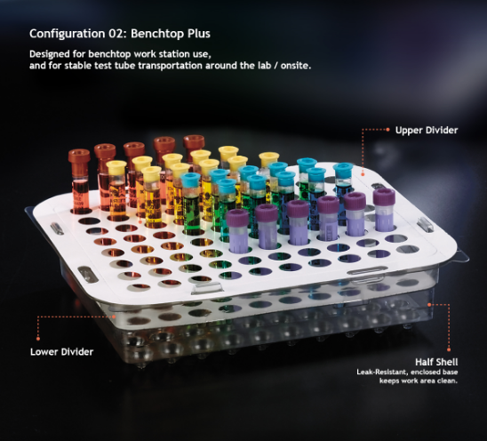 Whitney Medical Solutions Test n' Toss Disposable Test Tube Rack - 18710