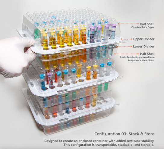 Whitney Medical Solutions Test n' Toss Disposable Test Tube Rack - 18710
