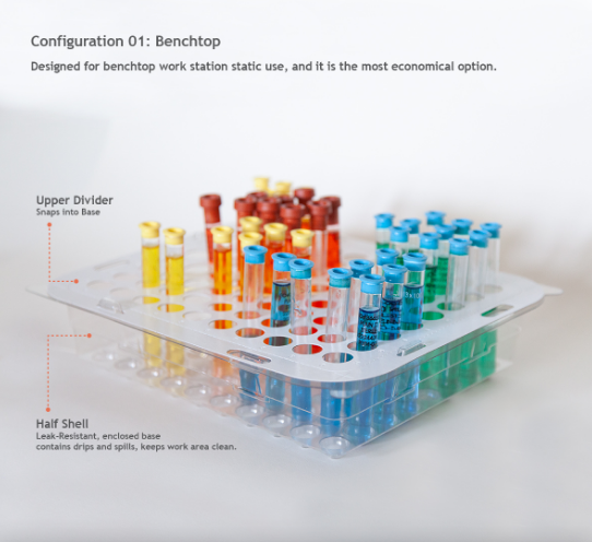 Whitney Medical Solutions Test n' Toss Disposable Test Tube Rack - 18710