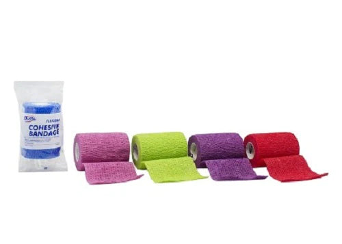 Dukal - Cohesive Bandage 1 Inch X 5 Yard Standard Compression Self-adherent Closure Assorted Colors NonSterile - 8015AS