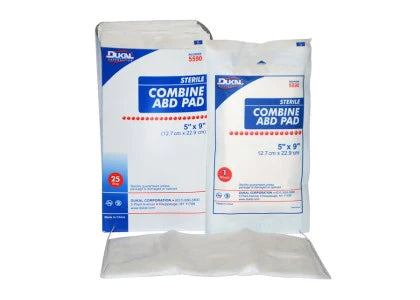 Dukal - Abdominal Pad Cotton 1-Ply 12 X 16 Inch Rectangle NonSterile - 5945