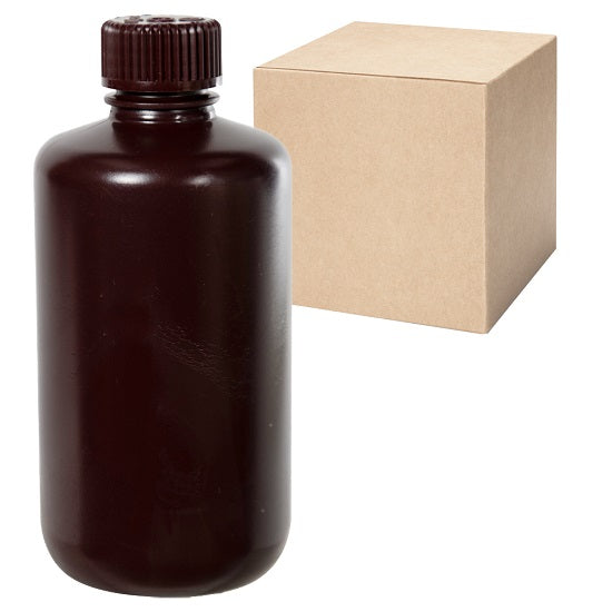 US Plastic Corp. Thermo Scientific Nalgene HDPE Narrow Mouth Amber Bottle with Cap
