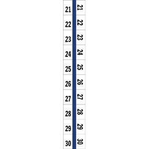 Tabbies Numerical Exhibit Index Tabs, Blue Color Edge - 1/2" in, - 5 packs per Box