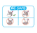 BeSafe Messaging Education Wall Decals - Blue & White, 6" x 9", Pack of 3