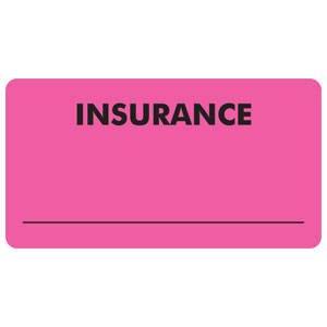 Tabbies Insurance Labels - 3-1/4"W x 1-3/4"H, 250 per Roll