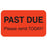 Tabbies Billing/Collection Labels "Past Due Please Remit Today" , Fluorescent Red  - 1-1/2"W x 7/8"H, 250 per Roll - MAP1350