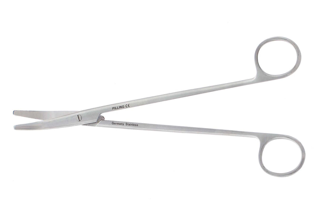 Pilling - Vascular Scissors DeBakey 7-3/4 Inch Length Surgical Grade Stainless Steel NonSterile Finger Ring Handle Curved Blunt Tip / Blunt Tip - 352199