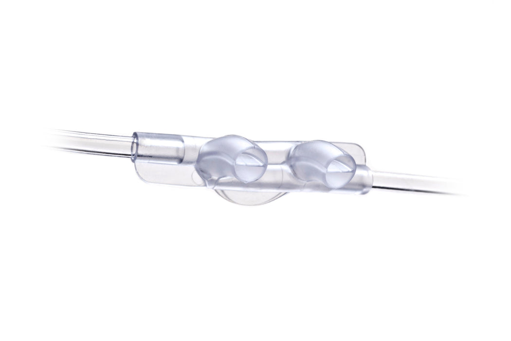 Softech Plus - ETCO2 Nasal Sampling Cannula with O2 Delivery With Oxygen Delivery Adult Curved Prong / NonFlared Tip - 2844