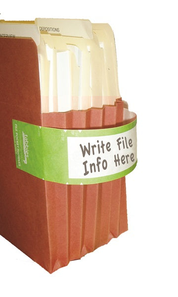 Tabbies File Pocket Handles - 9-5/8"W x 2"H	, 5 pack per Box