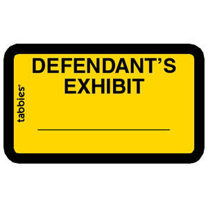Tabbies Legal Exhibit Labels - 5-1/4"W x 3-1/4"H, 252 labels per Pack