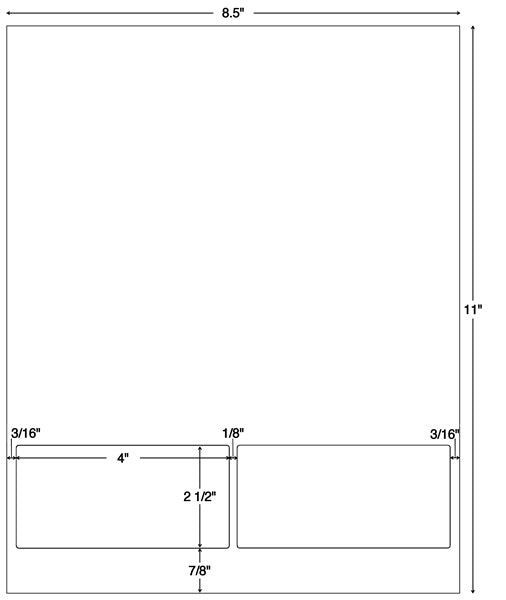 Tabbies Integrated Label Forms - 4"W x 2-1/2"H, 1500 per Case - 59912