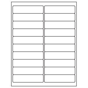 Tabbies Laser / Inkjet Label Sheets, - Use Template No. 5161 - 1" H x 4" W, - 2000 per Pack - 40156