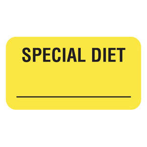 Tabbies Care Instruction Labels "FOR EUTHANASIA", Fluorescent Yellow - 1-5/8"W x 7/8"H, 560 per Roll