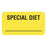 Tabbies Care Instruction Labels "FOR EUTHANASIA", Fluorescent Yellow - 1-5/8"W x 7/8"H, 560 per Roll