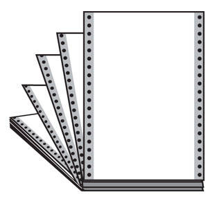 Tabbies Medical Transcription Labels - 7-5/8" Fan-Folded Pin Fed Transcription Label - 8-5/8"W x 12"H Sheet, - White -59513