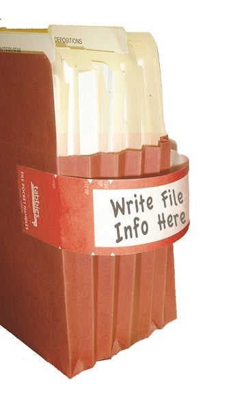 Tabbies File Pocket Handles - 9-5/8"W x 2"H	, 5 pack per Box