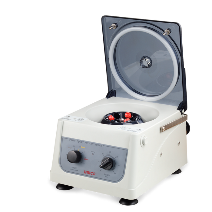 Unico Powerspin Porta-spin Portable 12 Vdc Centrifuge Variable Speed 500-3,800 Rpm, 6 Place Rotor, 30 Min. Timer, 6x10ml Capacity - C827