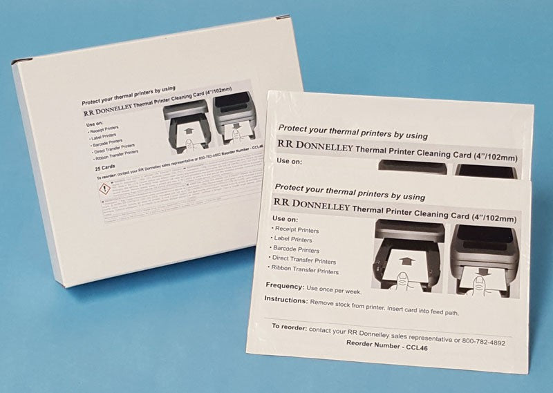 Medical Labels - Thermal Cleaning Cards, 4.0" x 6.0"