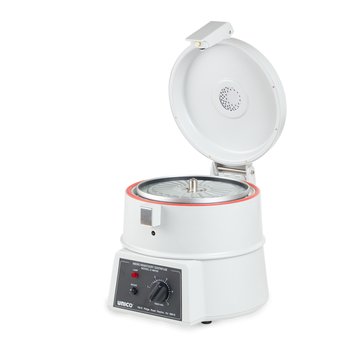 Unico Micro-hematocrit Centrifuge, 24 Places, 12,000 Rpm, 5 Min. Timer With Bell Signal, Electric Motor Braking And Safety Latch. Reader Included. 110v - CMH30