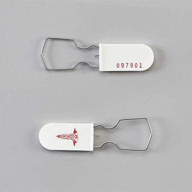Health Care Logistics - Wire Loop Padlock Seal Numbered White Plastic / Steel 7/8 X 3-1/8 Inch - 7916