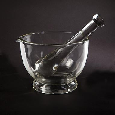 MedValue Flint Glass Mortar and Pestle Set, 32 oz.