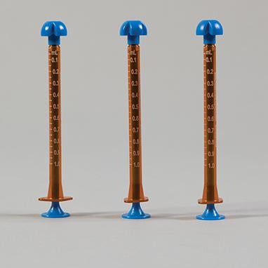 Comar® Oral Dispensers with Tip Caps, 1mL - Amber