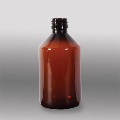 MedValue Amber Plastic Bottles Only, 300mL