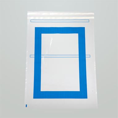 MedValue Security Bags w/ Blue Border forFull-Size Crash Cart Boxes, 29 x 20