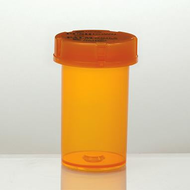 MedValue Friendly and Safe Vials with Child-Resistant Caps Attached, 20 Dram